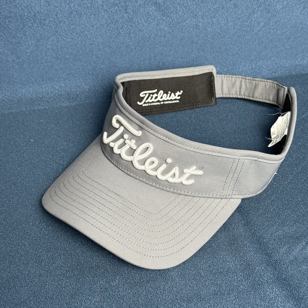 Titleist Pro V1 FJ Performance Gray Golf Visor Adjustable Strap Back Hat Cap